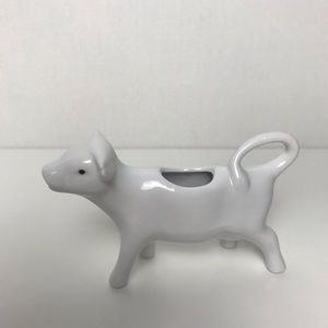 White Cow Figurine Individual Creamer